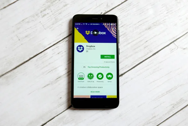 Kulim Malaysia April 11Th 2018 Aplikasi Dropbox Pada Google Play — Stok Foto