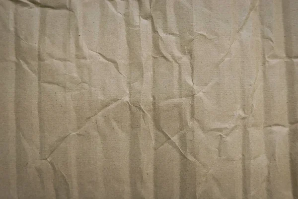 Arrugado Hoja Cartón Utilizado Como Fondo Papel Textura Ondulada Marrón —  Fotos de Stock