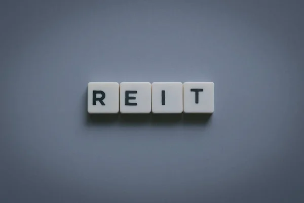 Reit Word Made Square Letter Word Gray Background Stok Lukisan  