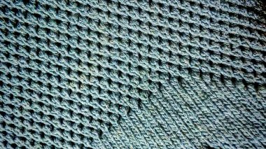 Mavi ağ kumaşının dokuması, Tekrarlayan Elmas desenli Ayakkabı Solunabilir Malzemenin Yakın Çekimi.