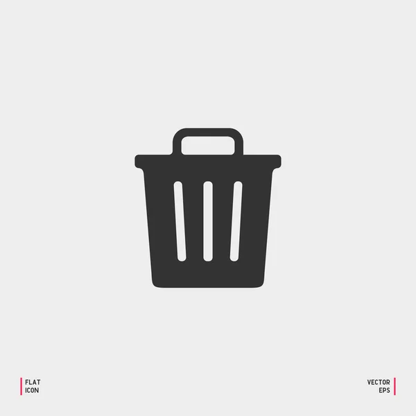 Anahat çöp kutusu simgesine web sitesi tasarımı, logo, app, Kullanıcı arabirimi için gri arka plan üzerinde izole. Düzenlenebilir inme. Vektör çizim. Eps10