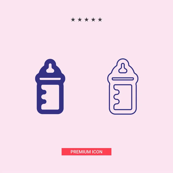 Flaschenvektor Für Babynahrung Flaches Symbol Design — Stockvektor