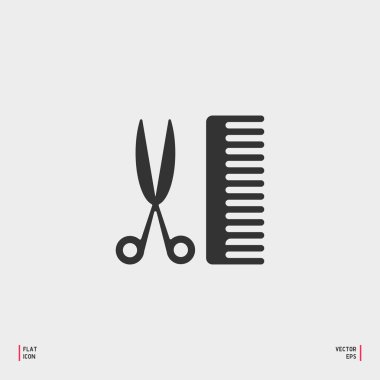 Makas ve tarak simgesi olan Kuaför Salonu