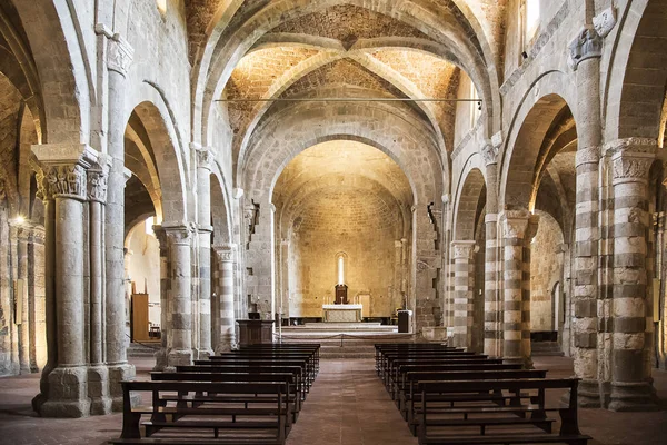 Katedra Świętych Piotra Pawła Sovana Jeden Najważniejszych Gotyckie Romański Kościół — Zdjęcie stockowe