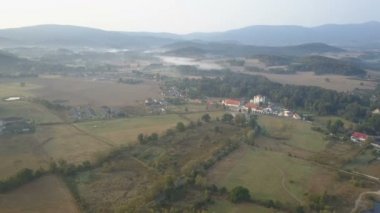Batı Avrupa'da, Wojanow, Polonya Ortaçağ Sarayı havadan görünümü