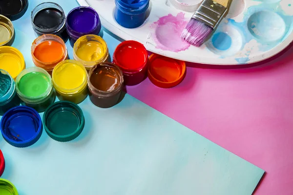 Jars Multi Colored Paint Drawing — Stock Photo, Image