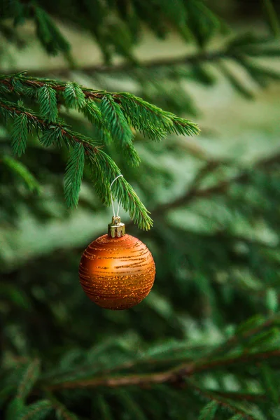 Vánoční Koule Visící Stromě — Stock fotografie