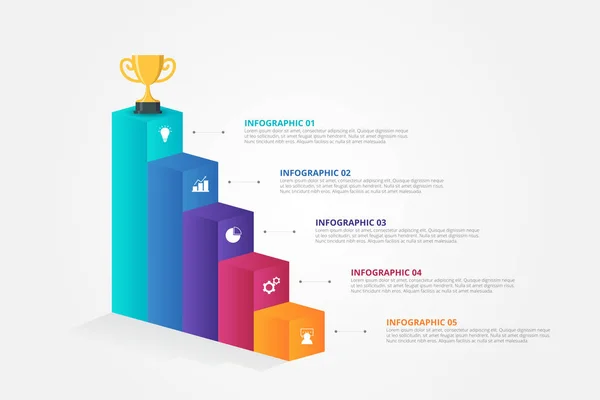 Trap Infographic Sjabloon Voor Business Onderwijs Webdesign Spandoeken Brochures Flyers — Stockvector