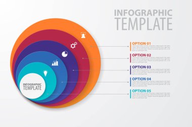 İş, eğitim, web tasarım, afişler, broşürler, el ilanları, diyagram, iş akışı, zaman çizelgesi Infographic şablonu. Vektör Infographic öğesi.