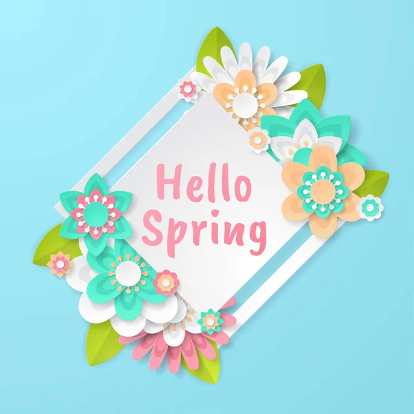 Spring Background Beautiful Colorful Flower Can Used Template Banners Wallpaper — Stock Vector