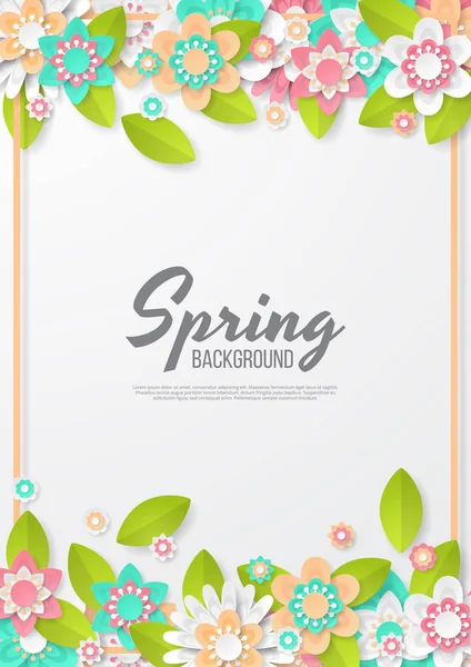 Frühling Hintergrund Mit Schönen Bunten Blume Kann Für Vorlage Banner — Stockvektor