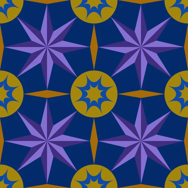 desen grafik mavi yıldız mor daire sarı elmas