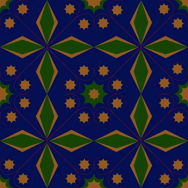desen grafik mavi sarı rhombus yeşil soyutlama