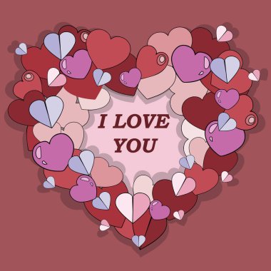 Sevgililer Günün kutlu olsun. Vektör illüstrasyonu