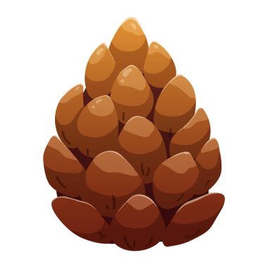 Brown open pine cone, conifer tree shoot on white background. Elements for design creation, suitable for decorative Christmas festival, New year invitations, greeting cards