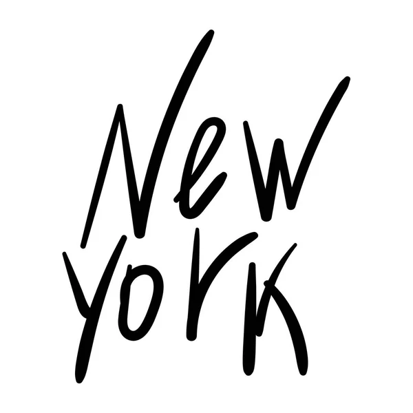 Aufschrift New York Moderne Kalligraphie Handschrift — Stockvektor