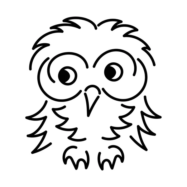 Cute Owl Hand Drawn Vector — Stock Vector