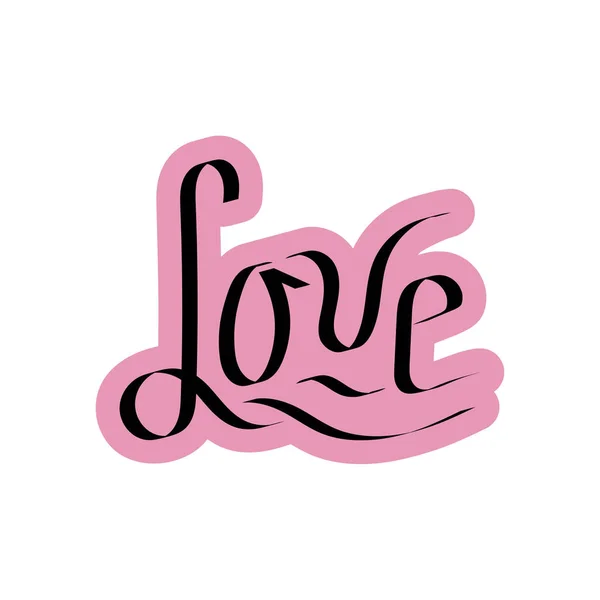 Liefde Valentijnsdag Kalligrafie Zinnen Hand Getekend Romantische Kaarten Vector — Stockvector