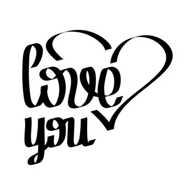 Seni hat ifadeler. El romantik kartlar çekilmiş. Vektör.