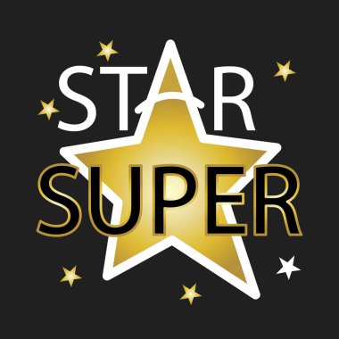 Süper star. Vektör çizim