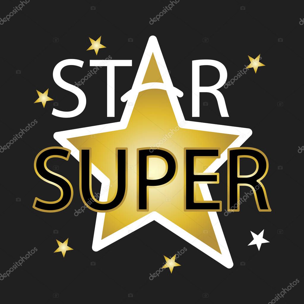 Super star. Vector illustration