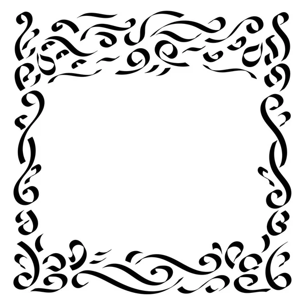 Vector decorative frame for pattern design. Oriental style. Illustration for invitation, congratulations, — Stock Vector