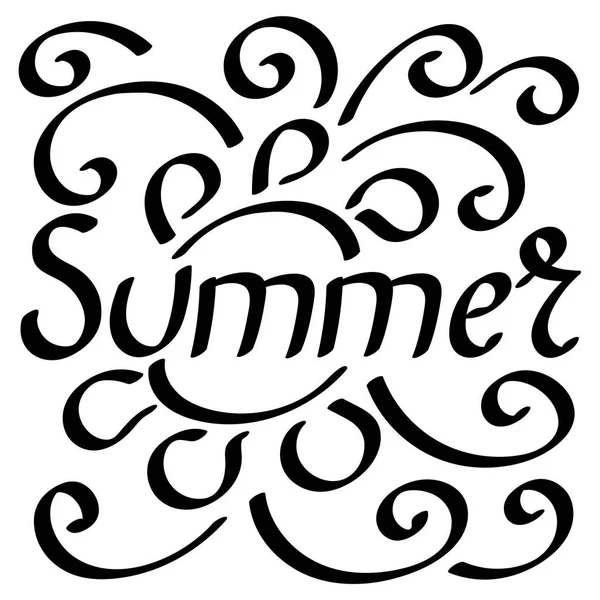 "Sommer "Handschrift. Vektor. — Stockvektor