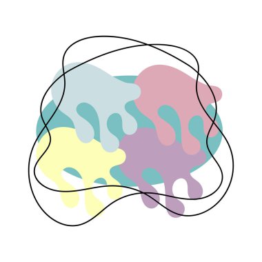 Soyut vektör arka plan. Düz geometrik şekil. Modern vektör şablonu.