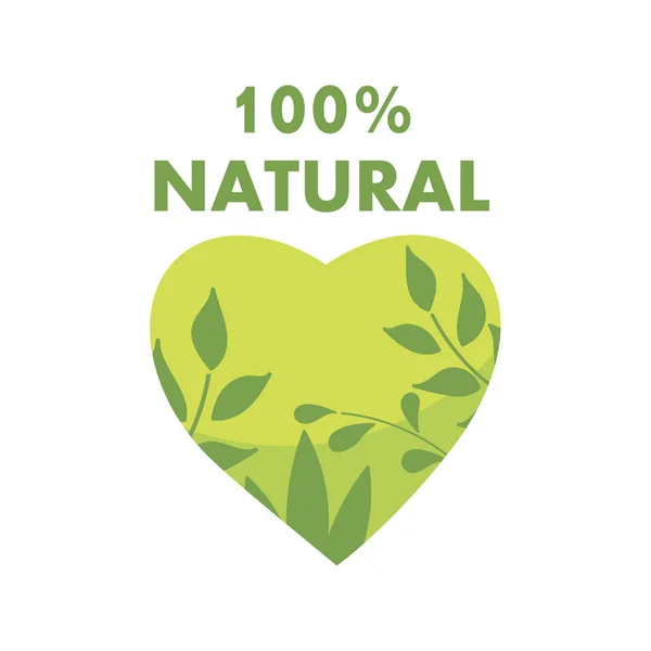 100 naturais. Frase conceitual Para banners, cartazes, cartões, adesivos, propaganda. Ilustração vetorial — Vetor de Stock