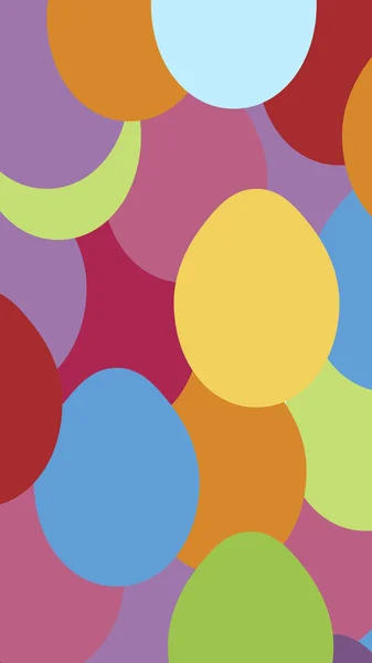 Achtergrond met kleine gekleurde eieren. Vector illuctration. — Stockvector