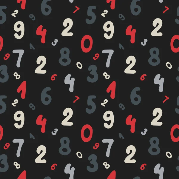 数字のシームレスな壁紙パターン. — ストックベクタ