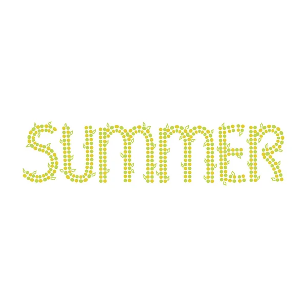 La parola Summer. Vettore  . — Vettoriale Stock