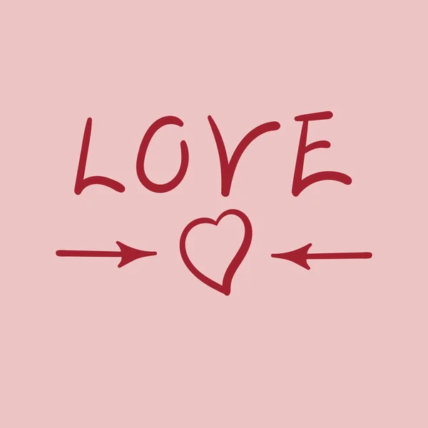 Liefde-vakantie achtergrond met een hart en pijlen. Valentines Day concept — Stockvector