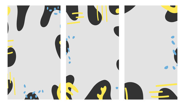 Цветные пересекающиеся пятна. Шаблоны дизайна для статей в социальных сетях. Векторный набор абстрактных фонов с пространством для копирования текста или фотографий
.