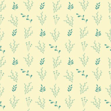 Monokrom. Dikişsiz desen. Basit düz çiçek motif. Yaprakları ile twigs. Kumaşlar, duvar kağıtları, albüm kapakları, telefon Kılıfları için uygundur. Vektör