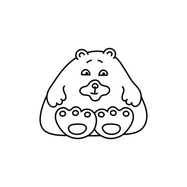 Sevimli ayı. Vektör karikatür illüstrasyon