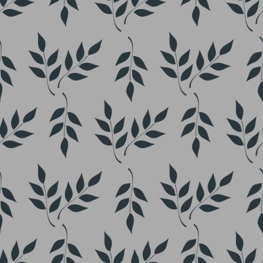 Yaprakları ile Çiçek dikişsiz desen bitki. Duvar kağıdı için kullanılabilir, desen dolgular, web sayfası arka plan, yüzey dokular