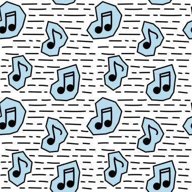 Kesintisiz desen Doodle tarzında müzik notu