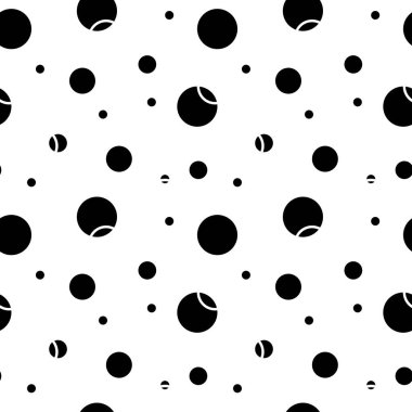 Polka Dots, daireler ve daireler. Vektör Dikişsiz arka plan Tekstil, sarma, duvar kağıdı