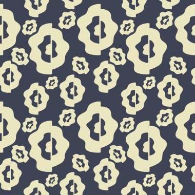 Soyut şekillerle Vektör Dikişsiz desen. Kumaş, kağıt için