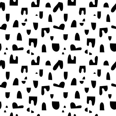 Vektör soyut karalama kusursuz desen. Kumaş, ambalaj kağıdı, arkaplan, torba şablonu