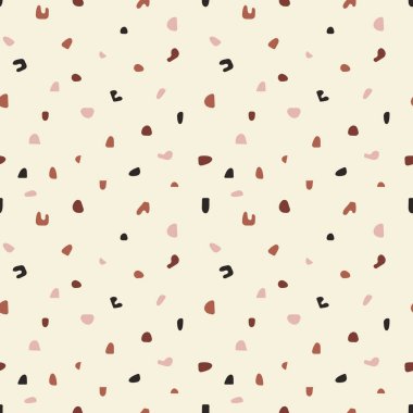 Terrazzo kusursuz desen. Tatlı mısırın beyaz ışık arkaplanındaki pastel renkler.