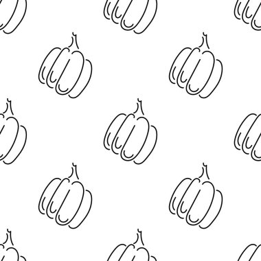 Balkabağıyla kusursuz desen. Kumaş ve ambalaj kağıdı için vektör arkaplanı