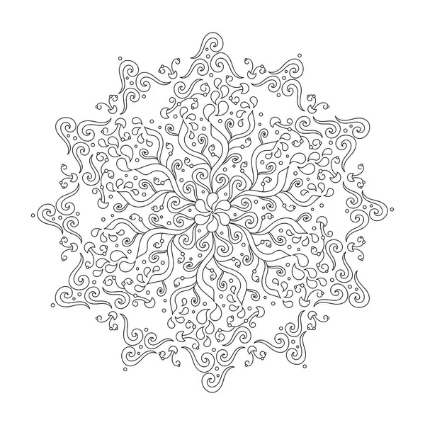 Mandala Elementos Decorativos Vintage Páginas Para Colorear Para Adultos Niños — Vector de stock