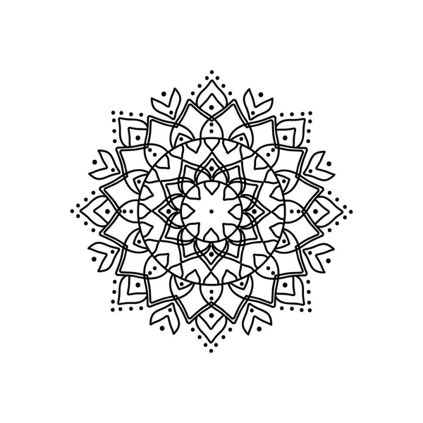 Mandala Vintage Decorative Elements Oriental Pattern Ethnic Tribal Mandala White — Stock Vector