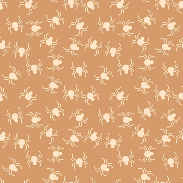 Seamless pattern with small spiders . Craft background. Halloween. For fabric, wrapping paper, Wallpaper and more — Stock Illustration Seamless Pattern Small Spiders Craft Background Halloween Fabric Wrapping Paper Stock Vector