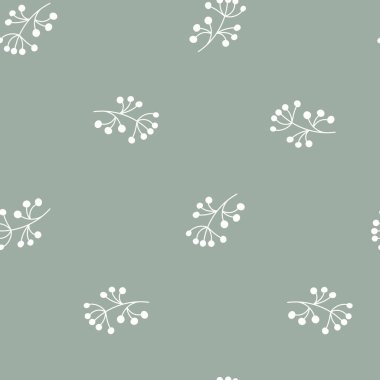 Böğürtlenli kusursuz sonbahar deseni. Botanik geçmişini incele. Kumaş için tek renkli zarif vektör deseni.