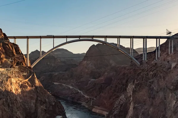 Memorial Bridge Über Den Colorado River Hoover Dam lizenzfreie Stockfotos