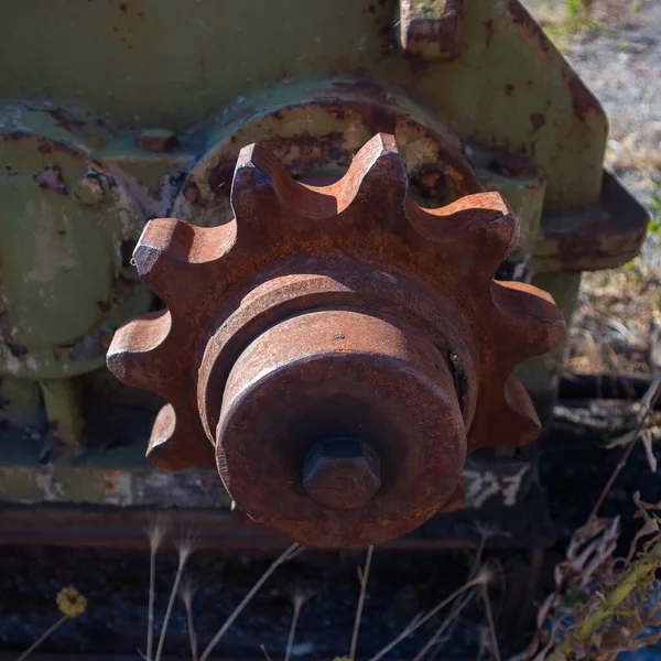 Rusty Součástky Fragmenty Nepoužívaného Dolu — Stock fotografie