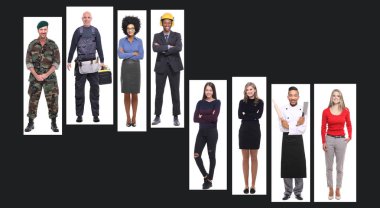 Çok ırklı erkek ve kadın seti